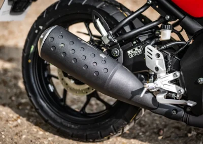 La XSR 125 est stylé jusqu’au bout de l’échappement.