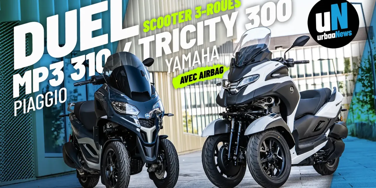 Tricity 300 Airbag vs MP3 310 : le duel 3-roues